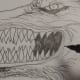 Cross hatch ink the mouth area.