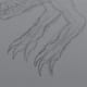 Define the sharp claws on the front legs.