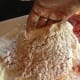 Bread both sides with the flour and don't forget the sides!