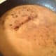 Allow the gravy to simmer over medium heat until it thickens, which usually does not take more than 10 minutes.
