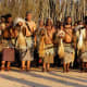 Older Swazi men wearing traditional clothes
