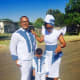 Modern Tswana bride and bridegroom