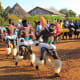 Tsonga-Shagaan wearing traditional clothes