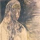 Veiled Woman, National Gallery of Modern Art, New Delhi/ ©Rabindranath Tagore/WikiCommons