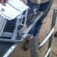 Consult your manual so you can be sure what the manufacturer intended. Brackets are bolted to the first section prior to installation.
