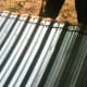 Two lines of sealant are installed here between bolt holes. Two lines are used where prudent, such as where sheets overlap with extra thicknesses (where gauge changes). If in doubt, use a double line.