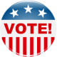 Election clip art: vote button