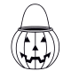 Free pumpkin candy holder black and white