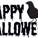 "Happy Halloween" with raven