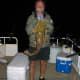 Gone Fishin Club Member Gary with this flathead catfish who was out looking for a snack in the night.