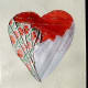 Valentine card with iris folded heart