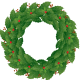 Plain holly wreath.