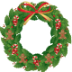 Sweet treats holly wreath.