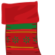 Red Christmas stocking.