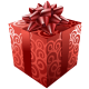 Red Christmas present.