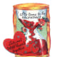 Vintage hearts in hourglass for Valentine's Day clip art
