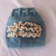 Wool Diaper Cover finished with crochetted wool lace.