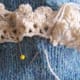 Sew into place firmly, but not too tight. Remember, it has to stretch!