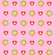 Free baby scrapbook paper: pink with flowers and hearts -- medium size