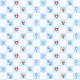 Free baby scrapbook papers: blue check with buzzing bees, hearts, rattles and little boys in baby carriages -- small size