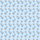 Free baby scrapbook paper: blue with buzzing bees -- small size
