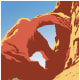 See America United States Travel Bureau vintage travel poster -- red rocks