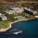 I purchased this photo. Note the resort surrounded by lava fields and the green strip of golf course behind the Ritz-Carlton Mauna Lani resort.