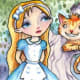 "Alice and the Cheshire Cat" by Elaine Cox