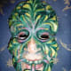 The painting is now complete. Jack in the Green, or the Green Man, in all his glory!