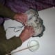 The complete assemblage is now pasted onto the left side of the mask. That is repeated for the right side too!