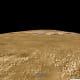 Olympus Mons dominates the horizon in this Google Mars view.