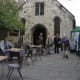 There are various events held outside: music, sales ...