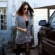 Megan Fox: Love the slouchy look! The patterned legging adds an element of style.