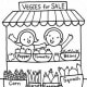 Kids Vegetable Gardens Coloring Pages Free Colouring Pictures to Print