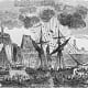 1758 engraving by John Henry Walker: The Battle of Fort Frontenac, won by the British in the Seven Years War.