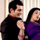Panchi's Casanova Boss Siddharth saves her from falling from the Ladder