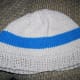 I made this hat for a young man named Logan. He is a relation of mine, and is a teenager fighting cancer.