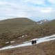 Hiking on the tundra towards the Alpine Visitor's Center