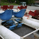 These paddle boats must be 30 years old. They never worked well and leaked. As life guards we had to drill them, let the water run out and plug them with Bondo - each night! Imagine trying to pull them up on the beach each day - no wonder they have