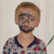 Alex colored his face with black marker so he would have a mask like "the bad guys!"
