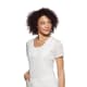 Baby Phat Scoop Neck Snakeskin Burn-out White Scrub Top
