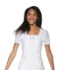 Skechers White Square Neck Nurse Scrub Top