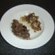 Oxtail meat is separated from bone and gristle