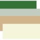 Medium forest green, honeydew, tan and beige