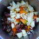 Place pumpkin, apples and dates in a pan with water.
