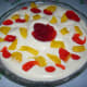 Decorated Mango Strawberry Cream Dessert