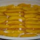 The second layer with mango slices.