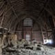 Inside the old barn where I grew up.