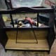 Use of an old LP rack divider as divider in newly designed and remodelled magazine rack