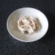 Shredded chicken breast meat for soup